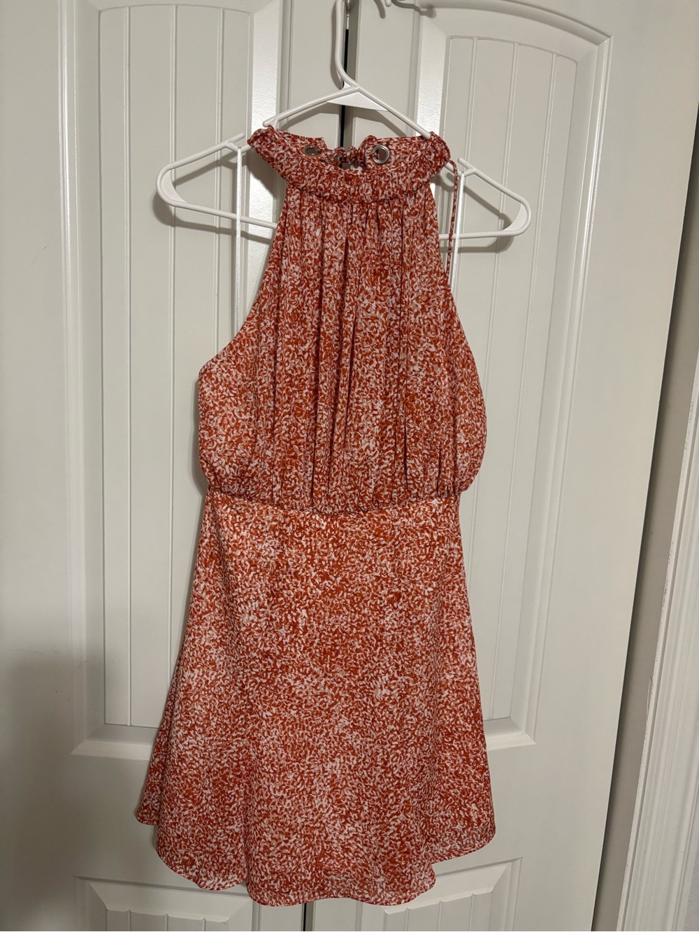 C/MEO Collective Rust Speckle Halter Dress